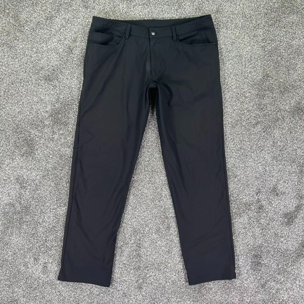 Lululemon ABC Pant Mens 36 Slim Fit Warpstreme Black Chino Casual Work LM5967S